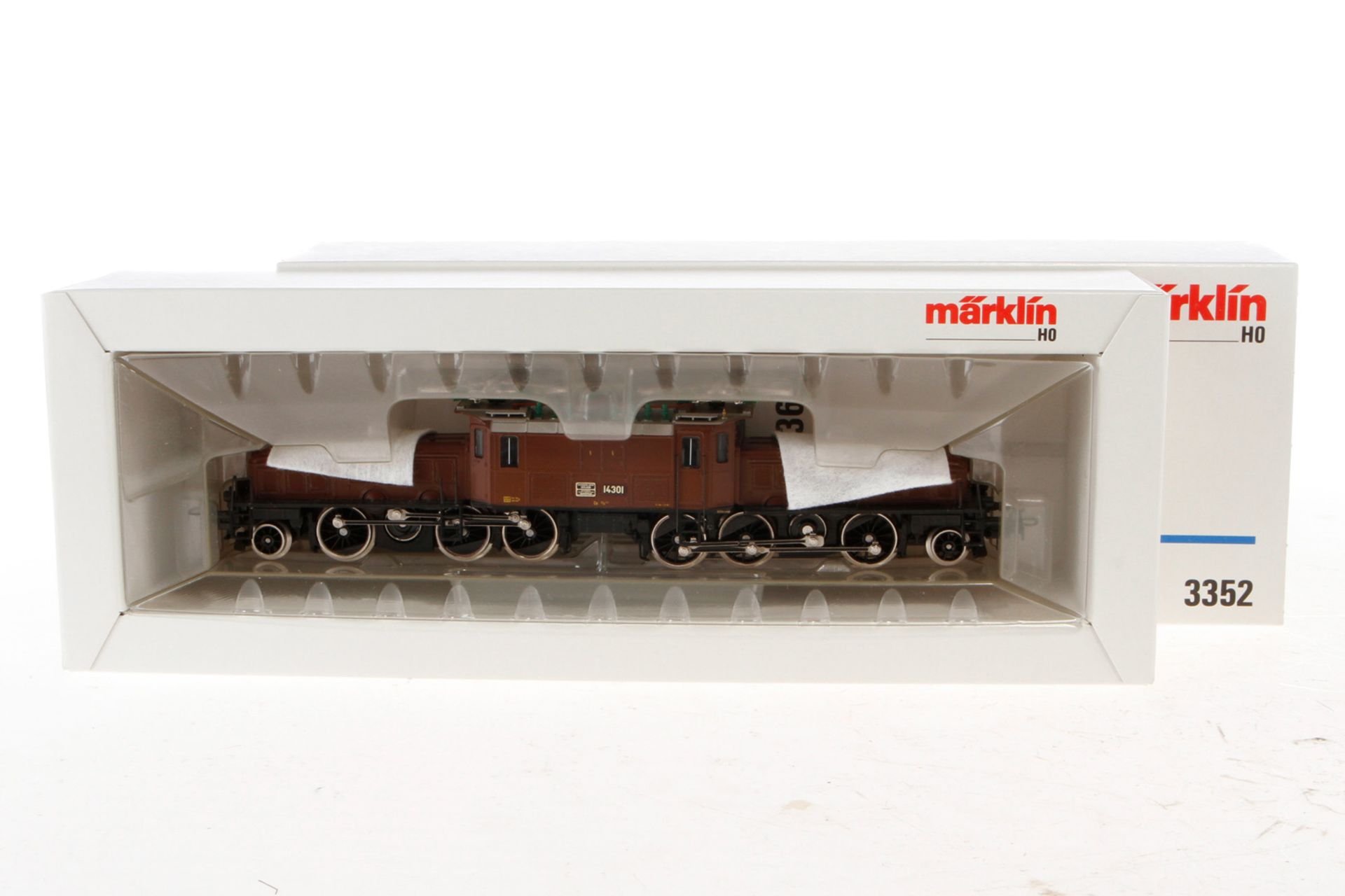 Märklin Krokodil ”14301” 3352, Spur H0, braun, Alterungsspuren, OK, Z 1-2