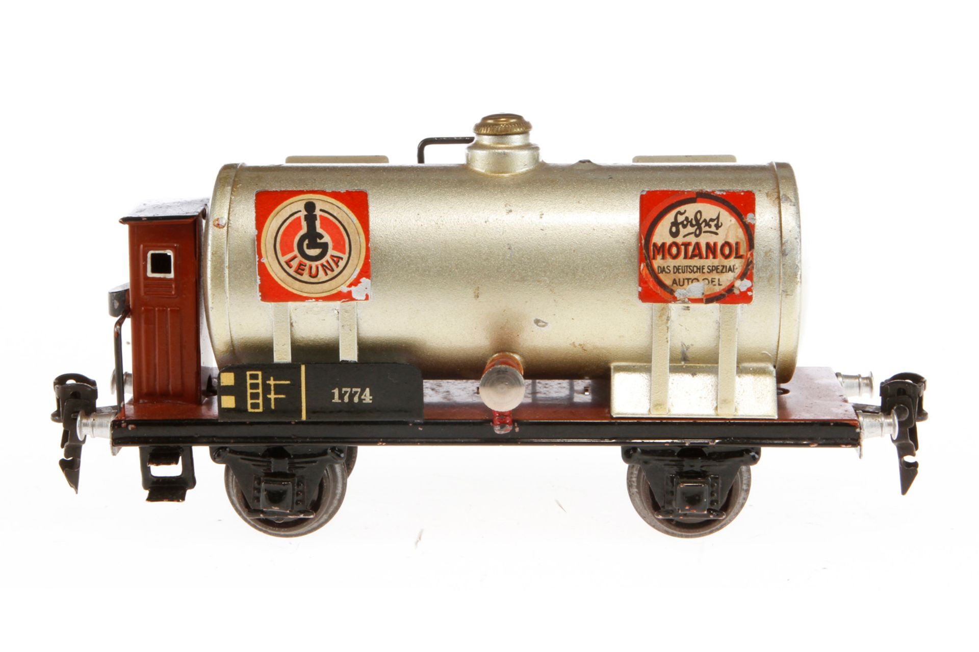 Märklin Standard/Essolub Kesselwagen 1774, Spur 0, HL, mit BRH, Schilder fremd beklebt, LS tw