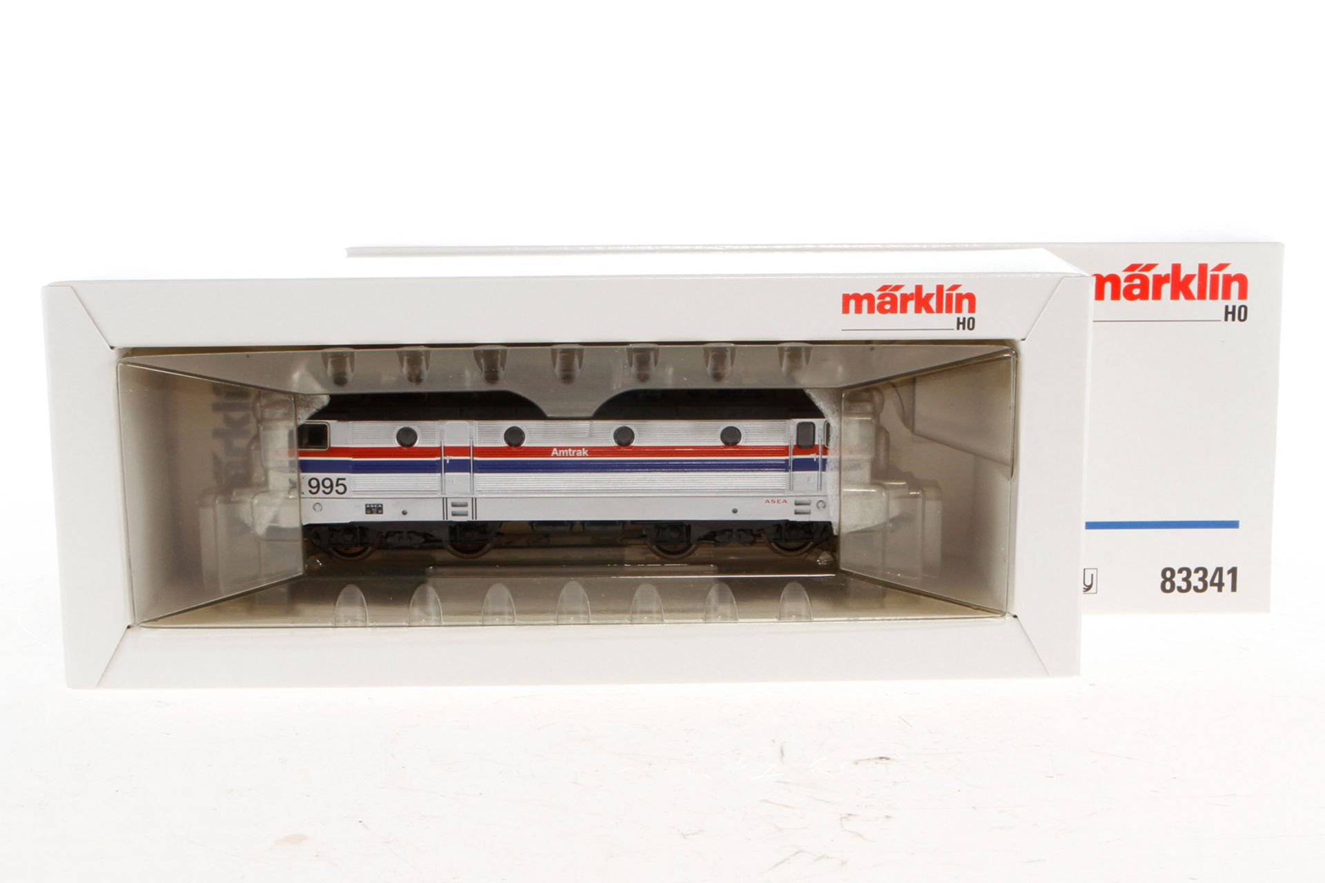 Märklin E-Lok ”X 995” 83341, Spur H0, silber/rot/blau, Alterungsspuren, OK, Z 1-2