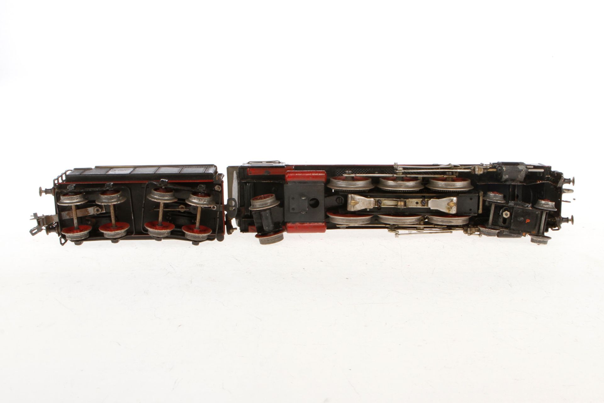 Märklin 2-C-1 Dampflok HR 66/12920, Spur 0, elektr., mit Tender und kW, tw farbl. rest., - Image 2 of 3