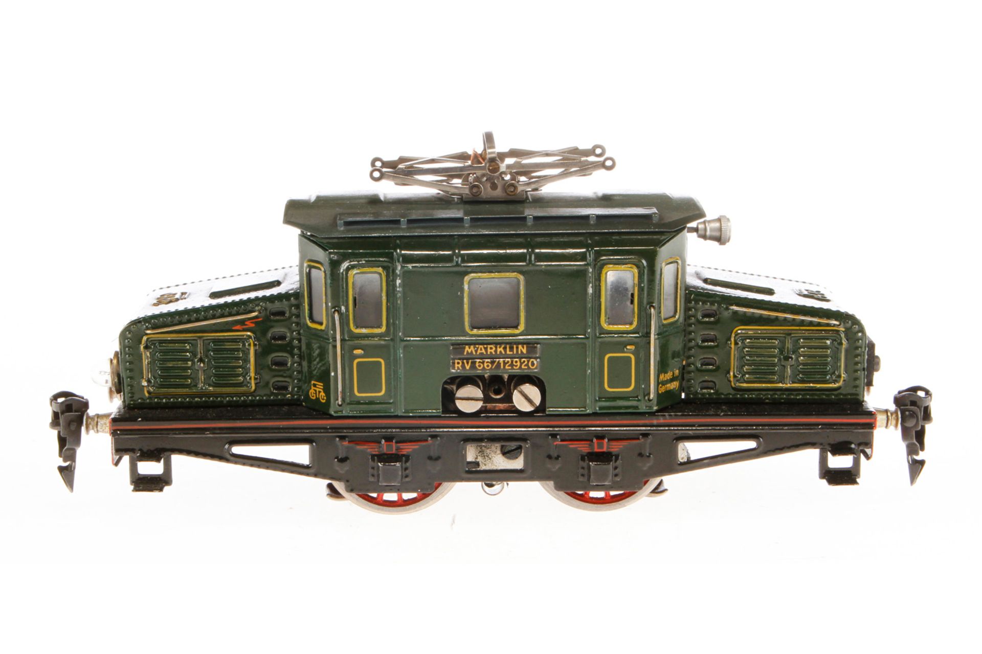 Märklin E-Lok RV 66/12920, Spur 0, elektr., grün, mit 2 el. bel. Stirnlampen, kleine Ausbesserungen,