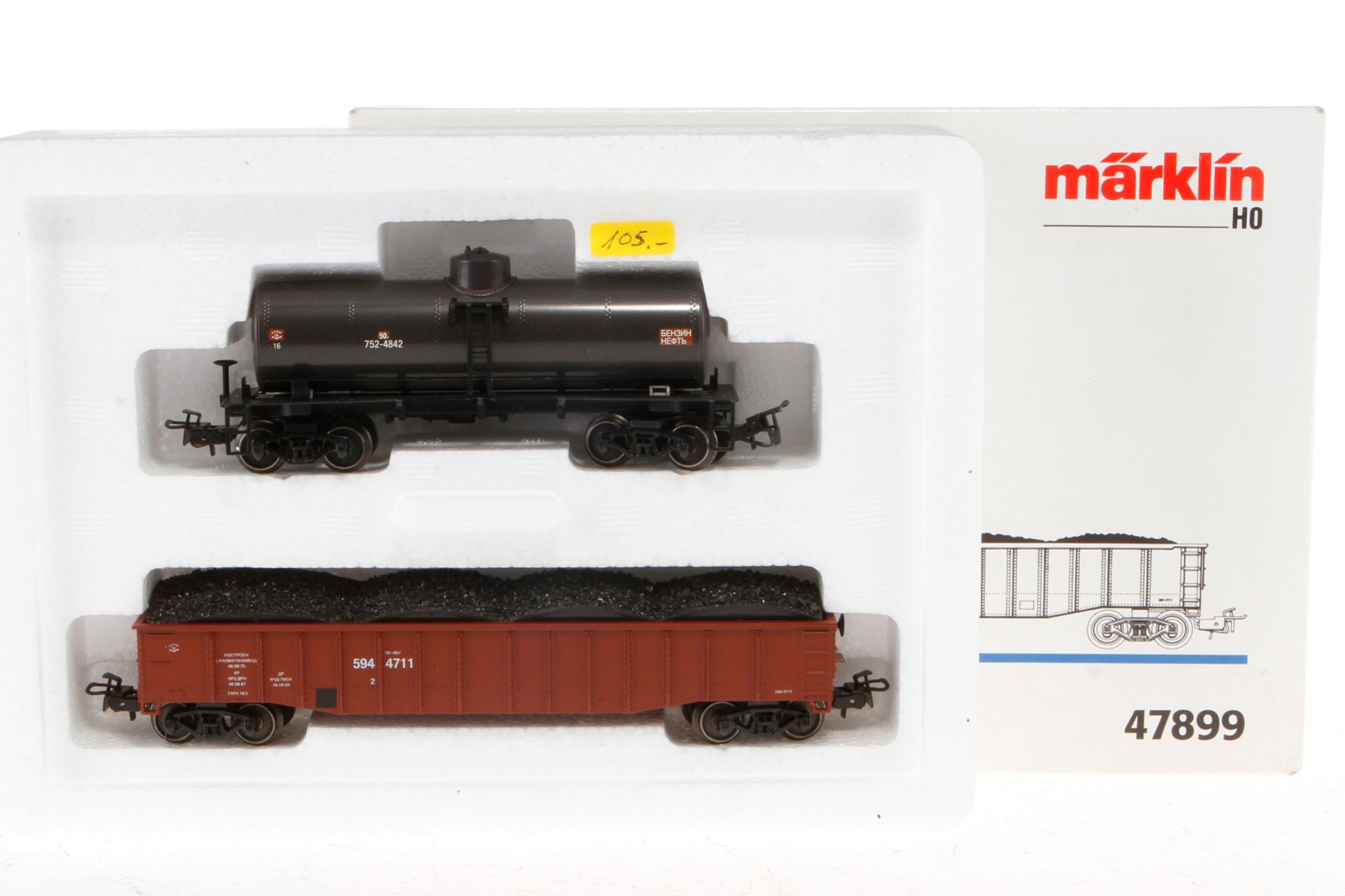 Märklin Güterwagen-Set ”SZD” 47899, Spur H0, 2-teilig, Alterungsspuren, OK, Z 1-2