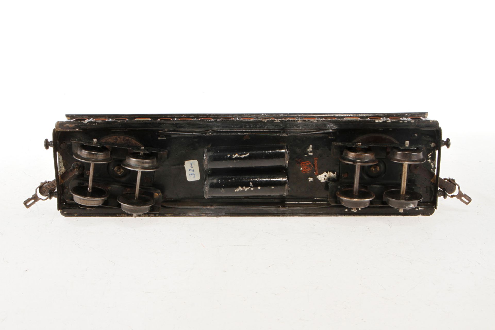 Märklin franz. Personenwagen 2875 PLM, Spur 0, schwarz/rot, LS tw ausgeb., gealterter Lack, L 30, - Image 3 of 3