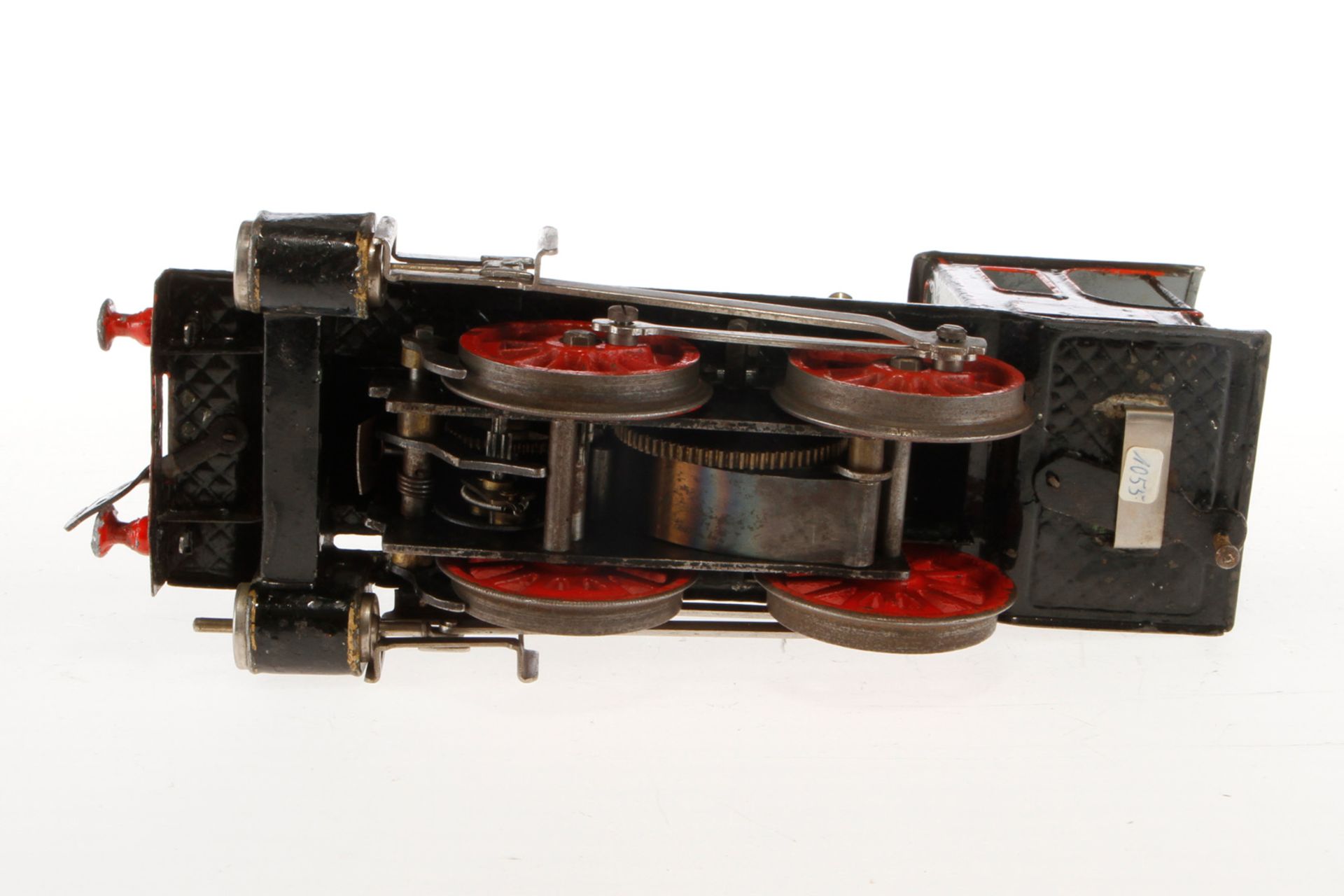 Märklin B-Dampflok 1021, Spur 1, uralt, Uhrwerk intakt, grün/schwarz, mit Tender, 3 imit. - Image 6 of 8