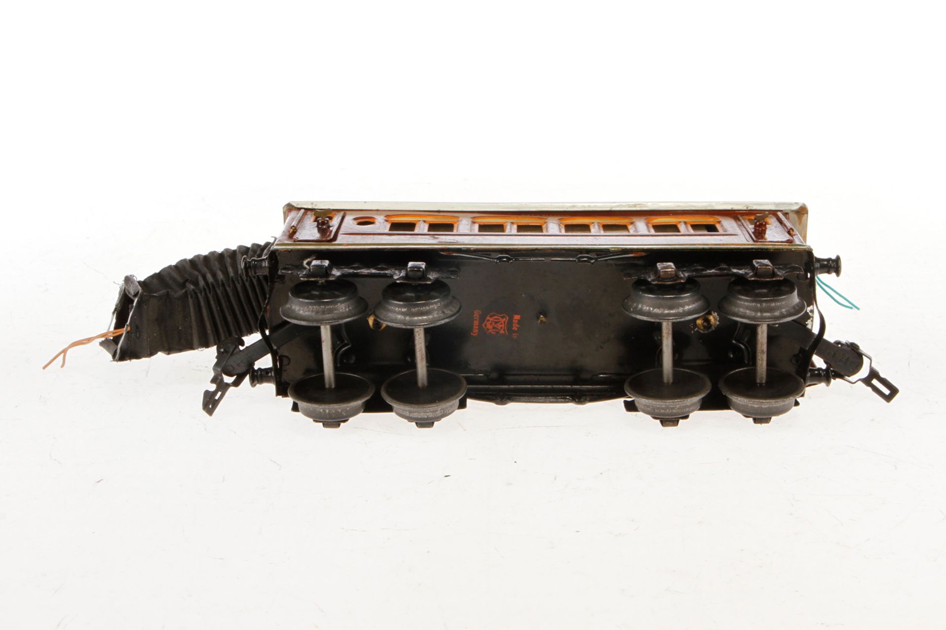 Märklin Mitropa Schlafwagen 1894, Spur 0, HL, mit Inneneinrichtung und 4 AT, LS und gealterter Lack, - Image 3 of 4