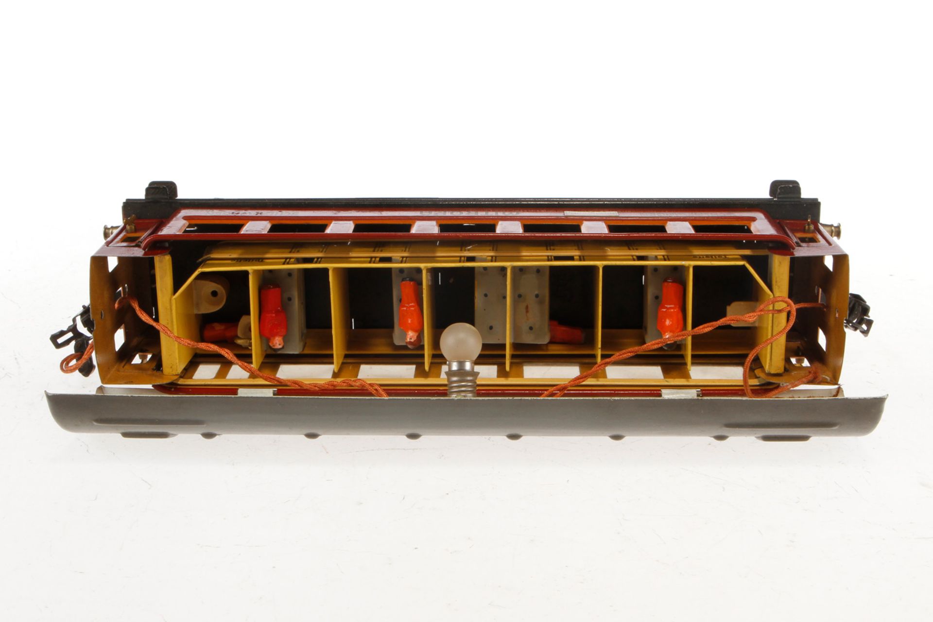 Märklin Mitropa Schlafwagen 1843 G, Spur 0, CL, mit Inneneinrichtung, 4 AT, versch. Schildern und - Image 4 of 4