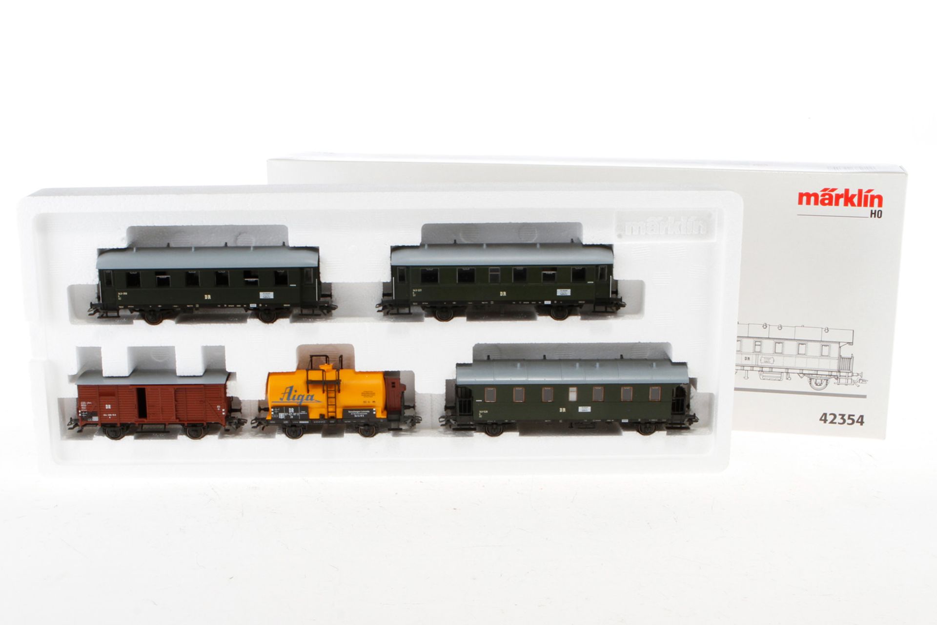 Märklin Wagen-Set ”Rügen” 42354, Spur H0, komplett, Alterungsspuren, OK, Z 1-2