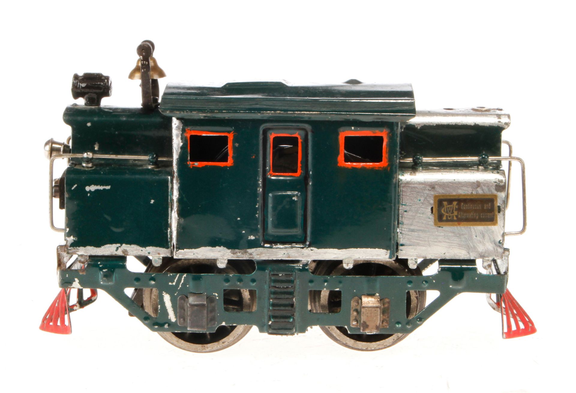 Märklin amerik. U-Bahn-Lok AVR 3030, Spur 0, Starkstrom, rest., ergänzt und NV, zum Restaurieren