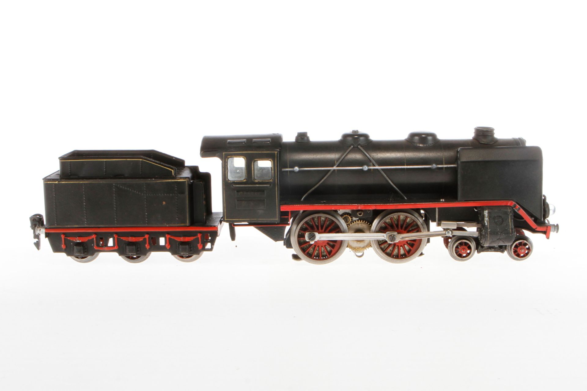 Märklin 2-B Dampflok E 66/12920, Spur 0, elektr., schwarz, mit Tender, gW und 2 el. bel. - Image 3 of 7