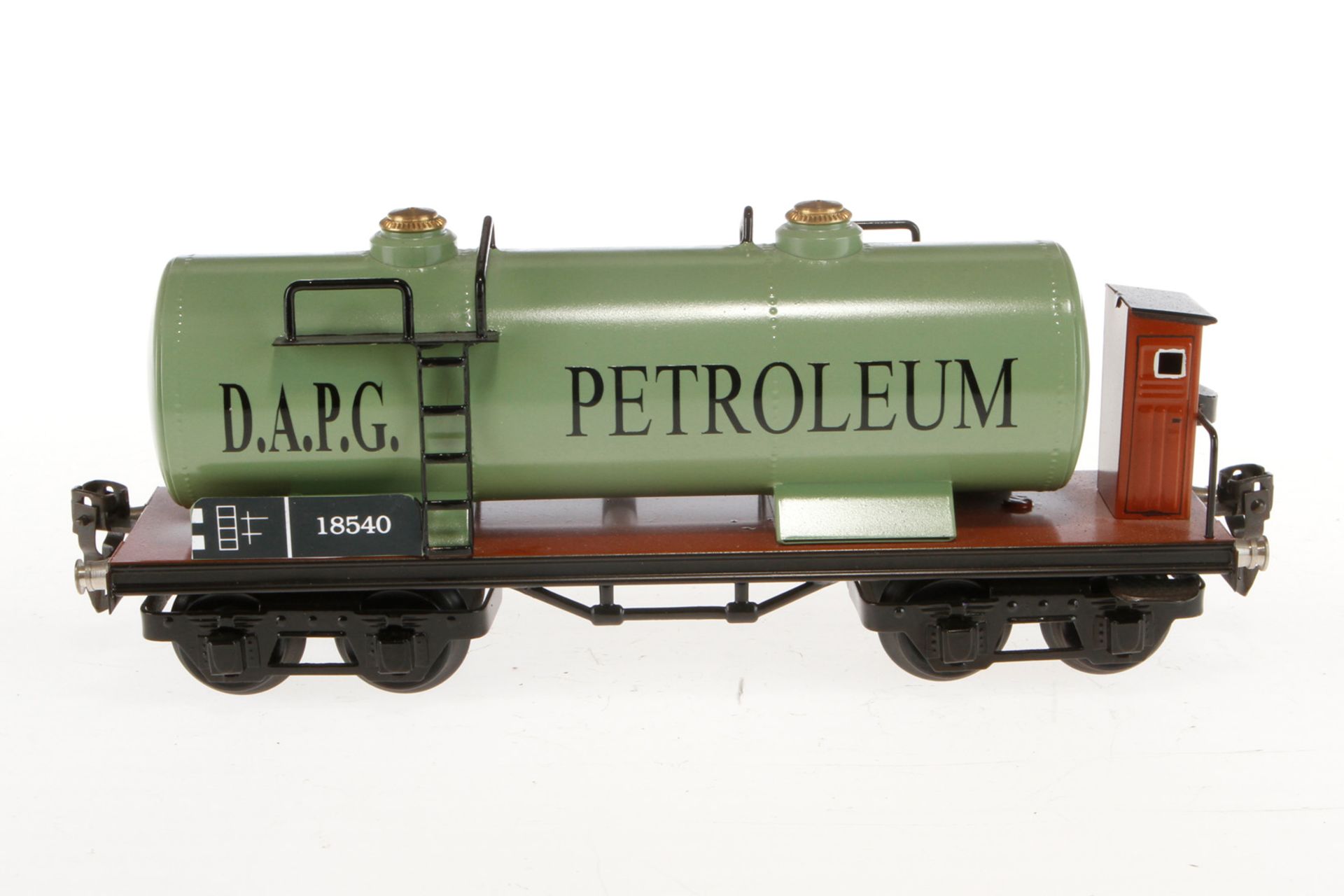 WD Petroleum Kesselwagen 1854, Spur 0, HL, mit BRH, kleine LS und leichte Alterungsspuren, L 24,5, - Image 3 of 3