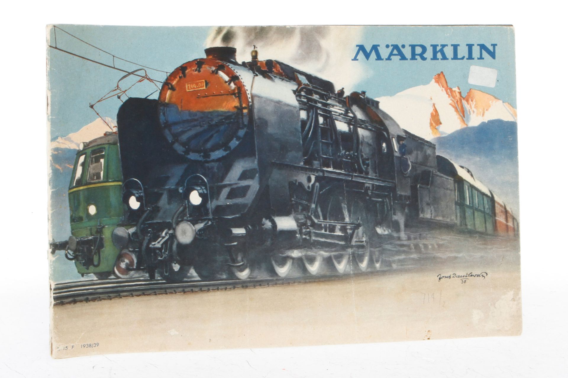 Märklin Katalog D 15 F, 1938/39, 64 Seiten, Alterungsspuren