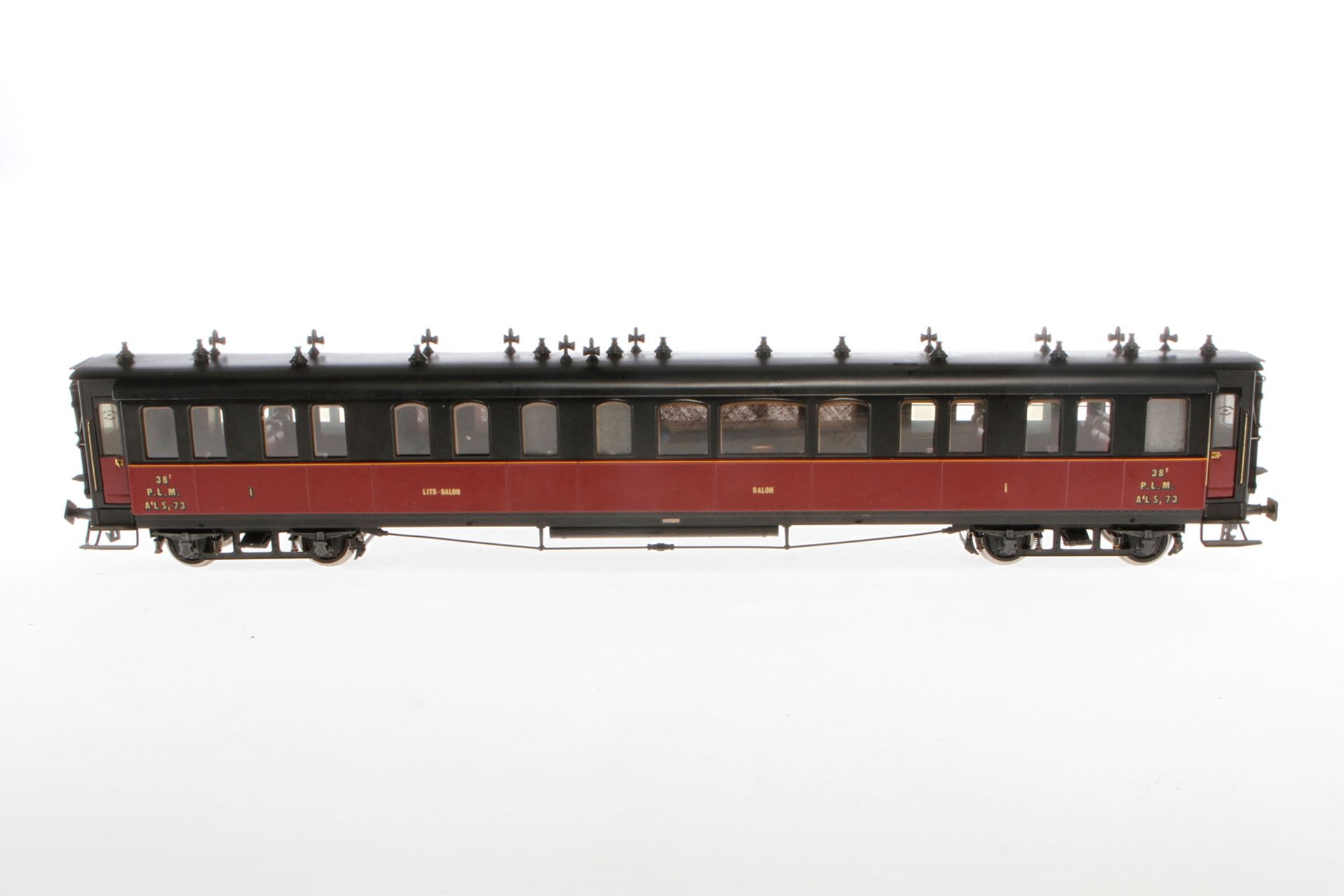 Elettren franz. Salon-/Schlafwagen 38 PLM, Spur 0, 1. Klasse, schwarz/rot, mit Inneneinrichtung - Image 2 of 3