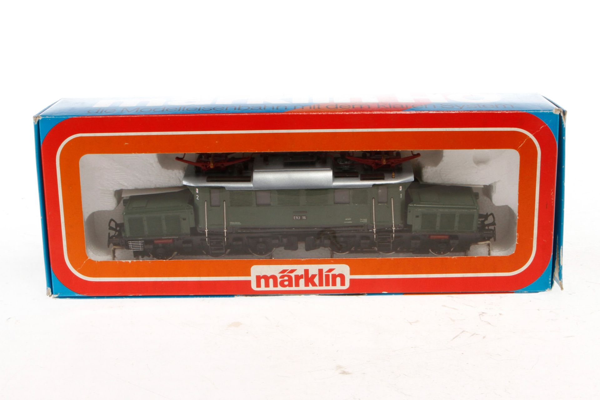 Märklin E-Lok ”E 93 16” 3022, Spur H0, grün, Alterungsspuren, im OK 3054, Z 3