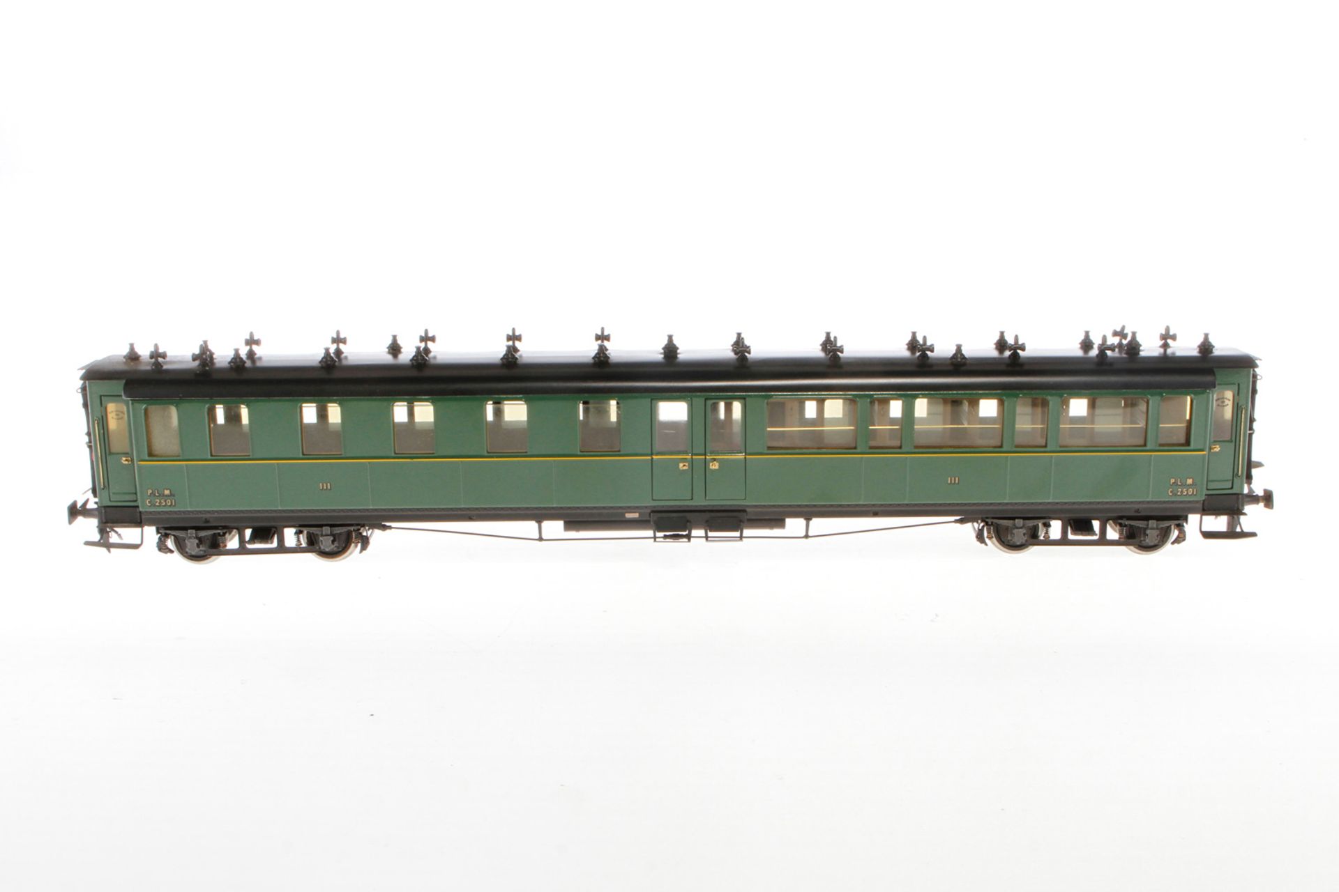 Elettren franz. Personenwagen 2501 PLM, Spur 0, grün, 3. Klasse, mit Mitteleinstieg, - Image 2 of 3