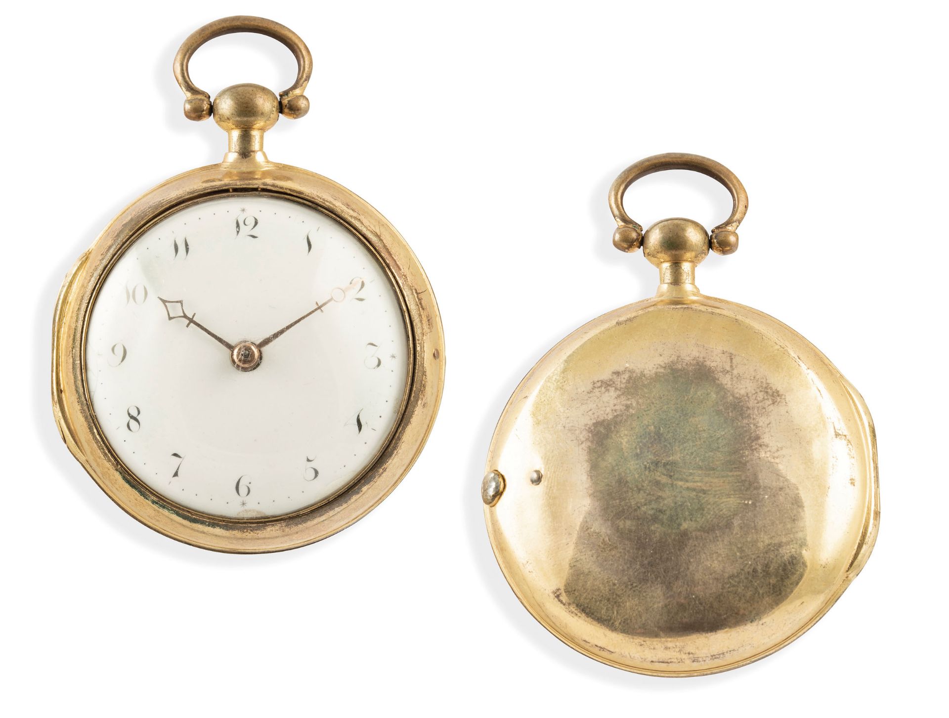 SIMPSON LINCOLN, OROLOGIO A VERGA IN METALLO DORATO, CIRCA 1820