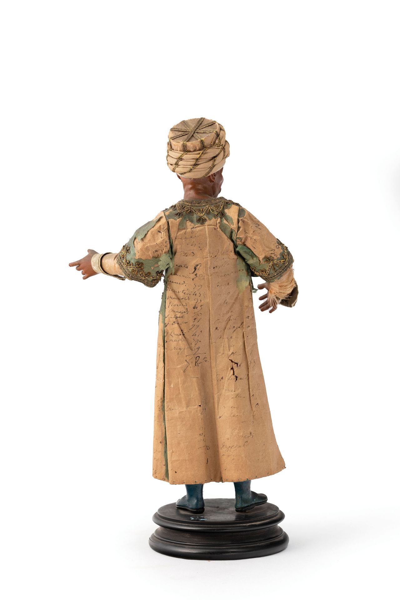 FIGURA DA PRESEPE IN LEGNO, TERRACOTTA E STOFFA, NAPOLI, XVIII SECOLO - Bild 2 aus 2