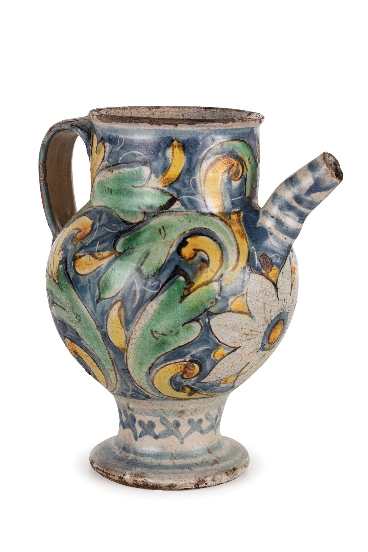 CHEVRETTE IN MAIOLICA POLICROMA, FORNACE DI CALTAGIRONE, XVIII SECOLO