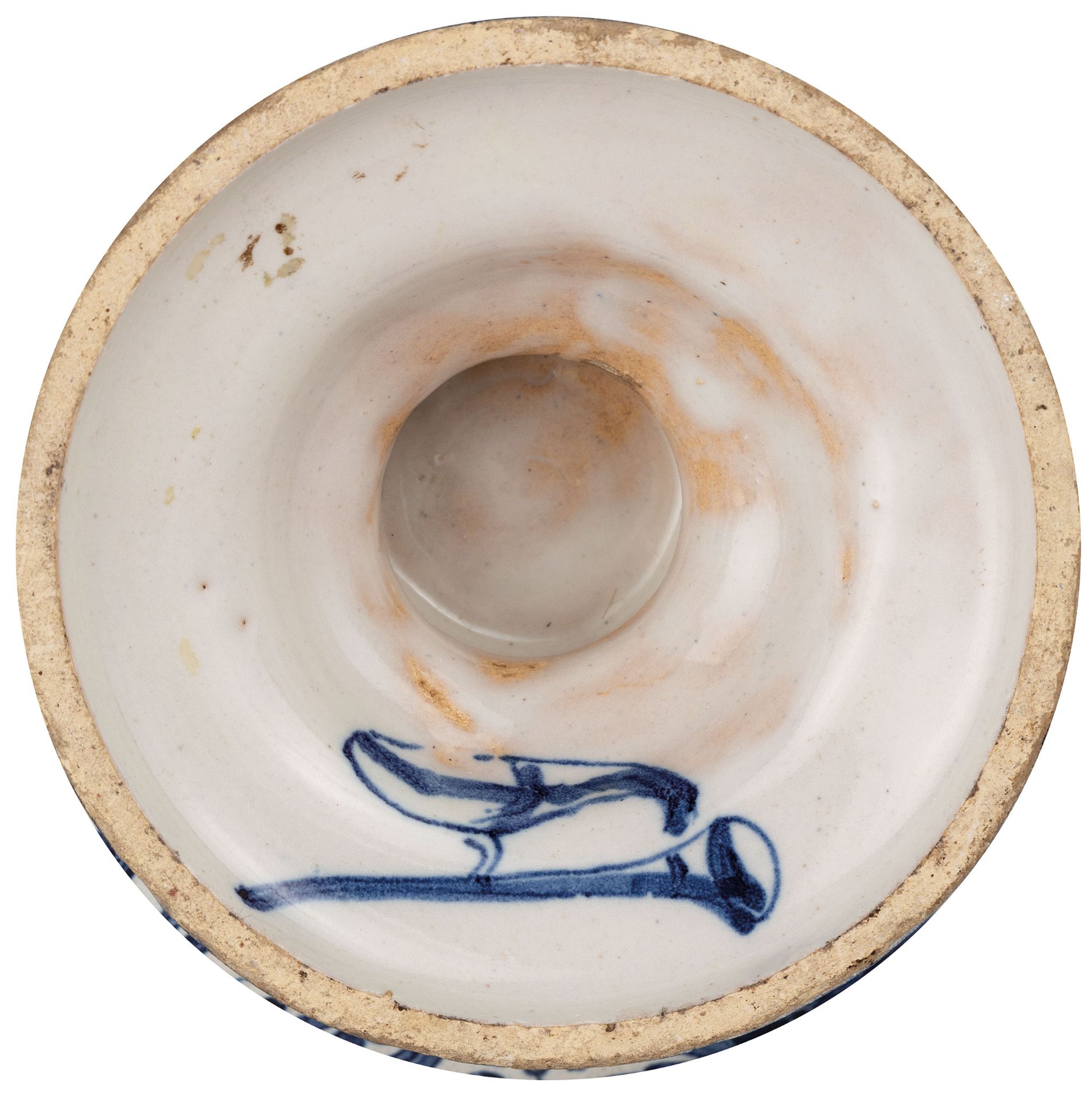 VASO IN MAIOLICA BIANCA E BLU, FORNACE LIGURE, SECONDA METÀ DEL XVII SECOLO - Bild 2 aus 2