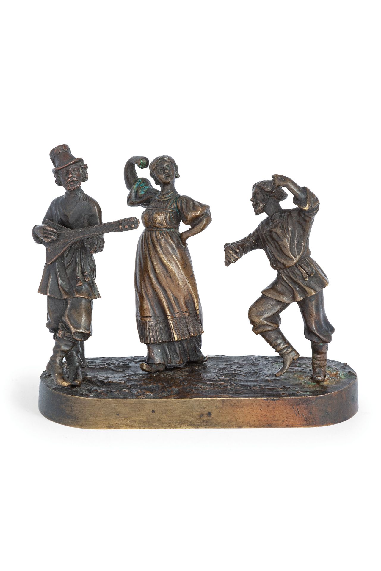 GRUPPO IN BRONZO, SAN PIETROBURGO, 1870-1880, FIRMATI EUGENE LANCERAY