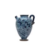 CHEVRETTE IN MAIOLICA A FONDO BERRETTINO, FORNACE ROMANA DEL XVII-XVIII SECOLO