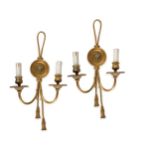 SERIE DI OTTO APPLIQUES IN BRONZO DORATO, XX SECOLO