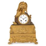 OROLOGIO DA APPOGGIO IN BRONZO DORATO, FRANCIA 1840 CIRCA