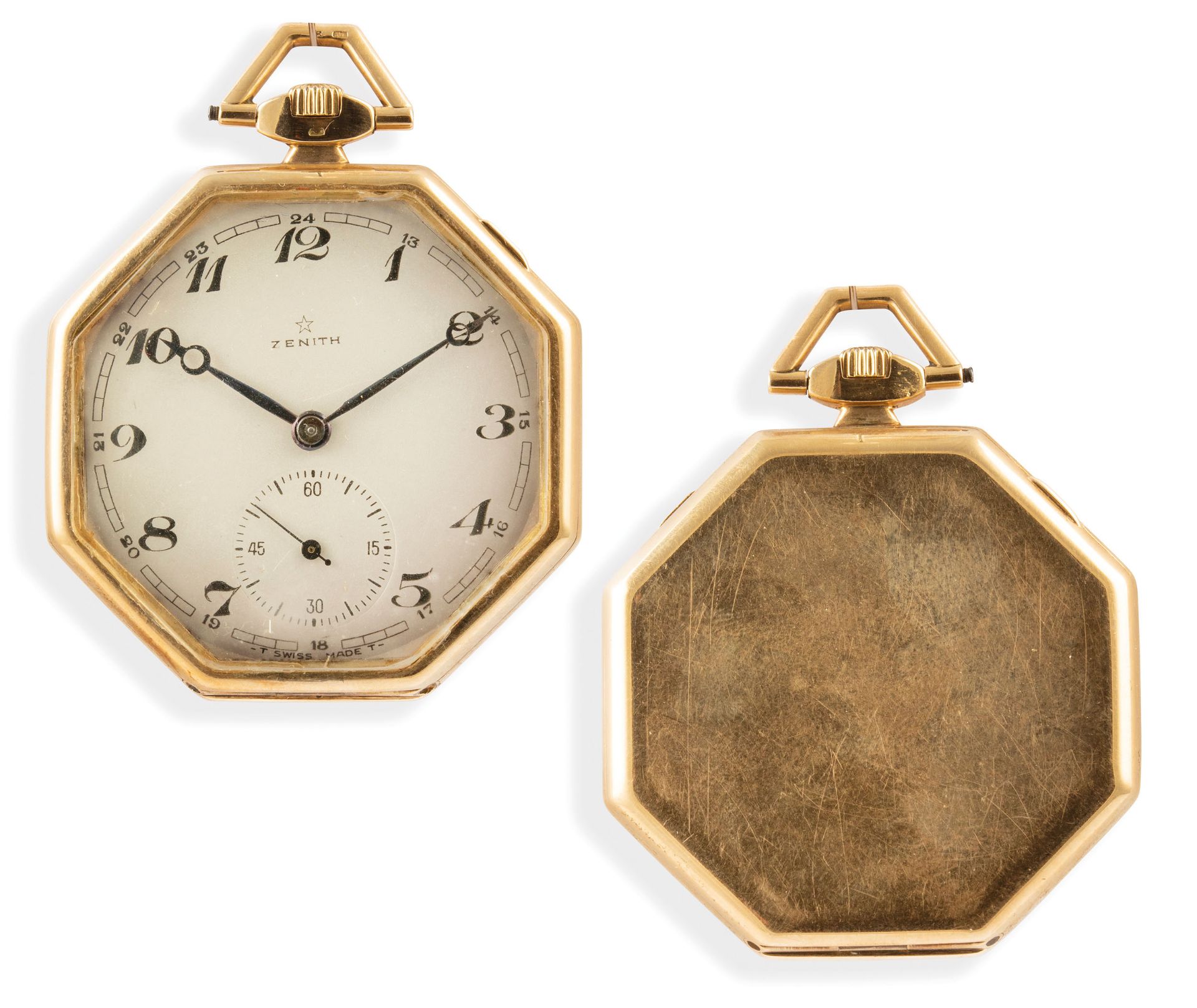 ZENITH, RARO OROLOGIO IN ORO CON CASSA OTTAGONALE, 1910 - Image 5 of 6