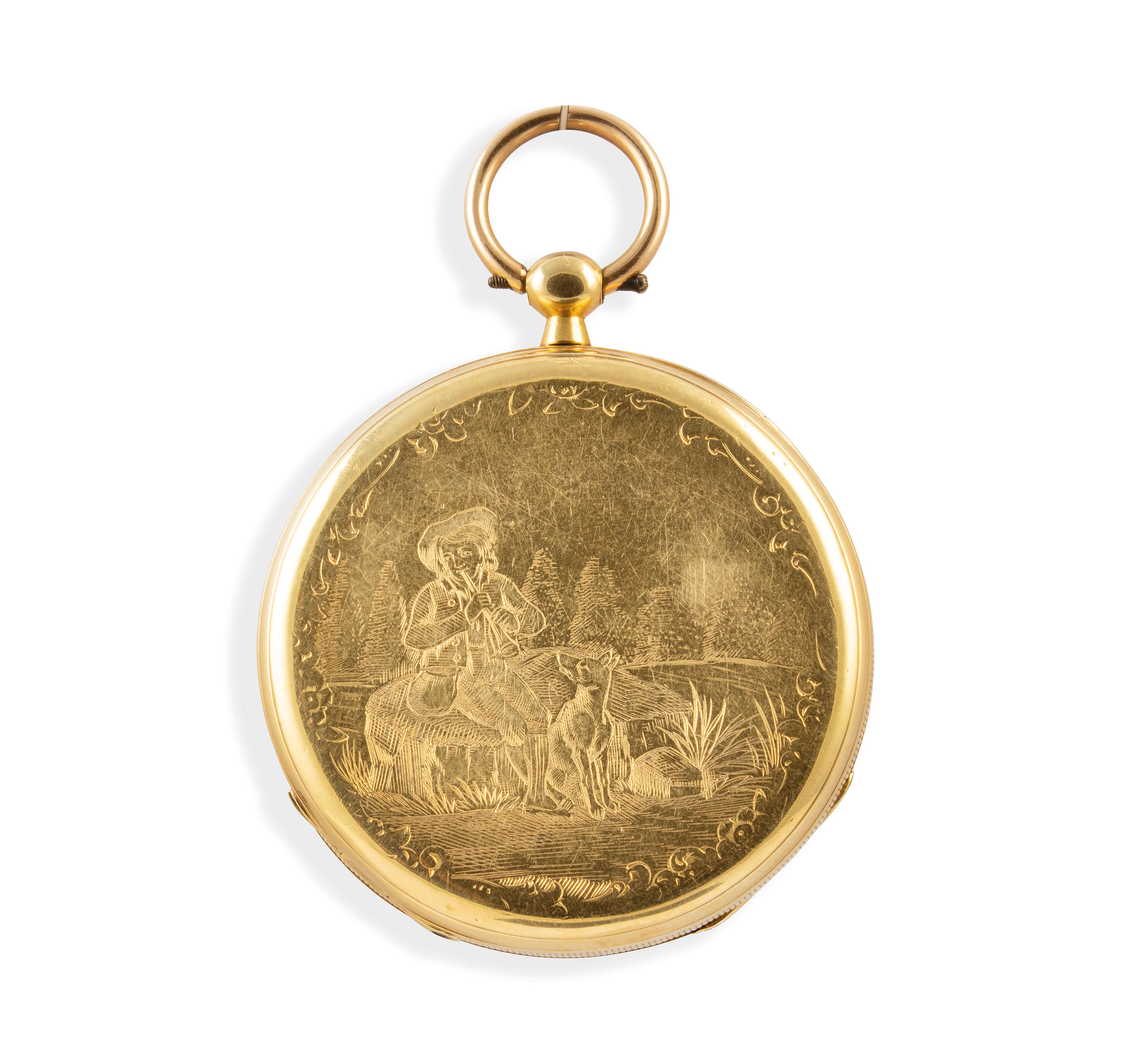 OROLOGIO DA TASCA IN ORO GIALLO, CON SUONATORE, 1860 CIRCA - Image 3 of 6