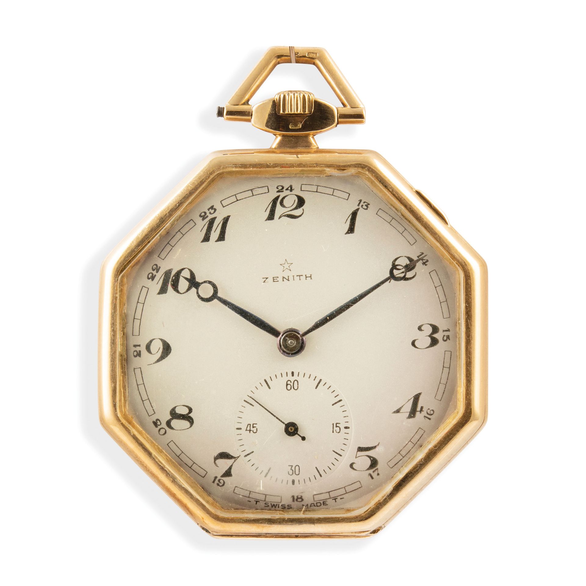 ZENITH, RARO OROLOGIO IN ORO CON CASSA OTTAGONALE, 1910 - Image 2 of 6