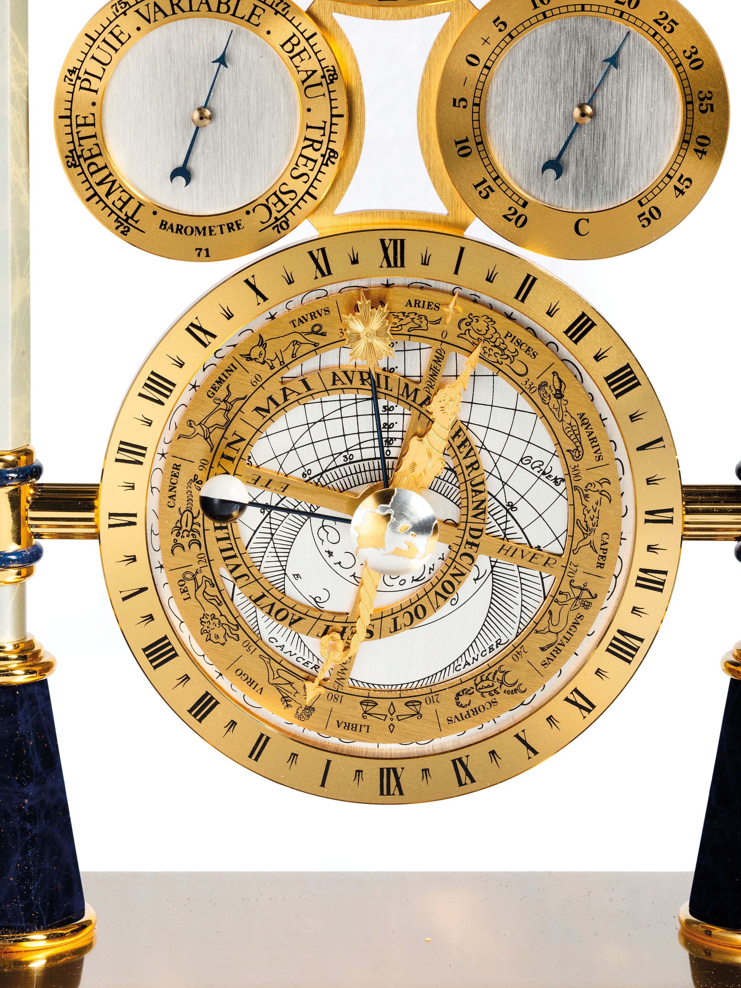 HOURLAVIGNE ASTROLABIO OROLOGIO DA TAVOLO CON CORREDO COMPLETO, 1992 - Image 4 of 5