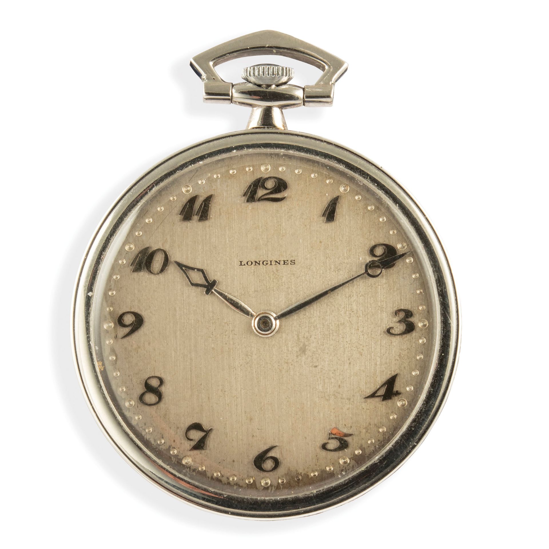 LONGINES, OROLOGIO DA TASCA DA SMOKING, IN PLATINO E ZAFFIRI, 1919 - Image 2 of 6