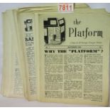 Seventy four copies of The Platform magazine for passenger transport workers. Not available for in-