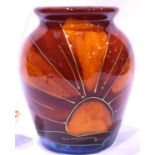 Anita Harris Art Deco vase, H: 14 cm. No cracks, chips or visible restoration. P&P Group 1 (£14+