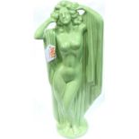 Large Art Deco style nude figurine, H: 54 cm. P&P Group 3 (£25+VAT for the first lot and £5+VAT