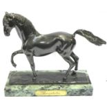 Bronze horse sculpture by George Osborne Bucephalus 67/2000, L: 23 cm. P&P Group 3 (£25+VAT for