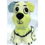 Lorna Bailey dog, Wuf Wuf, H: 13 cm. No cracks, chips or visible restoration. P&P Group 1 (£14+VAT