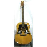 Kay 550 acoustic guitar with dove design to scratch plates. Not available for in-house P&P,