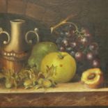 In the manner of Ernest Chester Montford (1844-1922); oil on canvas, Are ? Eternal Fruit,
