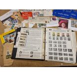 World stamps including a £1 coin, Botanic Garden stamped first day cover etc. P&P Group 1 (£14+VAT