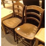 Pair of antique hallway chairs. Not available for in-house P&P, contact Paul O'Hea at Mailboxes on