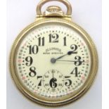 Rare Bunn Special Illinois Watch Co. crown wind 60 hour pocket watch. Probably a salesman example