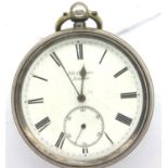 Hallmarked silver Tie Ludgate pocket watch, working at lotting. P&P Group 1 (£14+VAT for the first