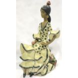 Lladro Gres Flamenco dancer, H: 35 cm, no cracks, chips or visible restoration. P&P Group 2 (£18+VAT