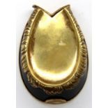 Gold plated horses hoof vesta case, L: 55 mm. P&P Group 1 (£14+VAT for the first lot and £1+VAT
