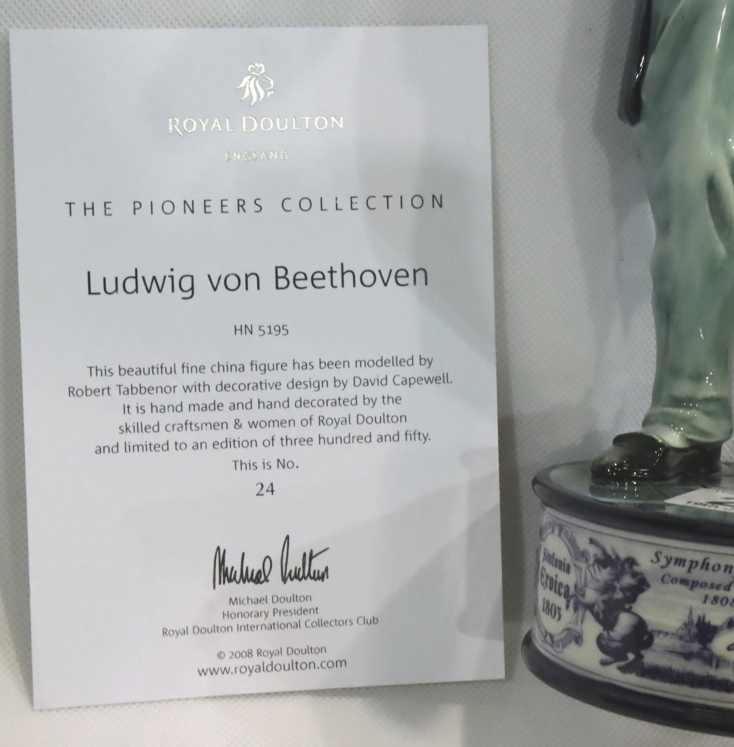 Royal Doulton limited edition boxed figurine, Ludwig Van Beethoven, 24/350, H: 30 cm, no cracks, - Image 2 of 3