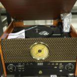 GPO vintage style record player/radio, as new. Not available for in-house P&P, contact Paul O'Hea at