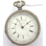 Hallmarked silver Liverpool chronograph pocket watch. P&P Group 1 (£14+VAT for the first lot and £