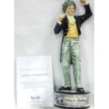 Royal Doulton limited edition boxed figurine, Ludwig Van Beethoven, 24/350, H: 30 cm, no cracks,
