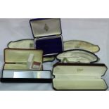 Selection of vintage jewellery boxes. Not available for in-house P&P, contact Paul O'Hea at