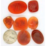 Loose carnelian stones, largest 25 x 18 mm. P&P Group 1 (£14+VAT for the first lot and £1+VAT for